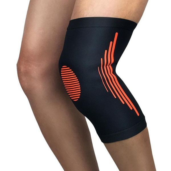 

knee brace recovery training knee pads for riding running and joint pain relief size m(black and orange), Black;gray