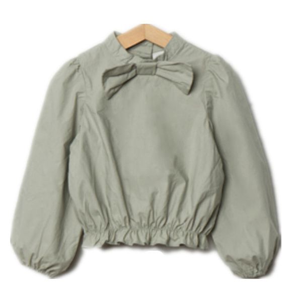 

4 to 14 years kids & teenager girls solid big bow cotton casual long sleeve blouse children fashion spring button-back y200704, White;black