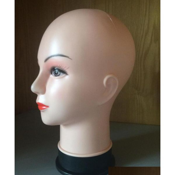 

women's mannequin head hat display wig torso pvc training head model head mo qylazc bdehair, White