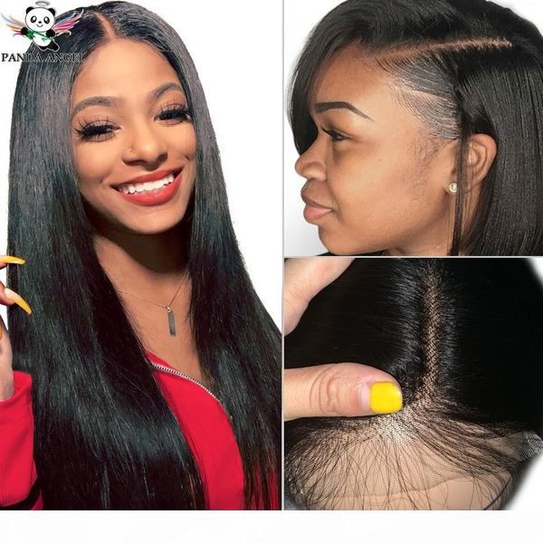 

5*5 straight lace closure wigs brazilian human hair lace front wigs for black women pre plucked natural color lace wigs panda