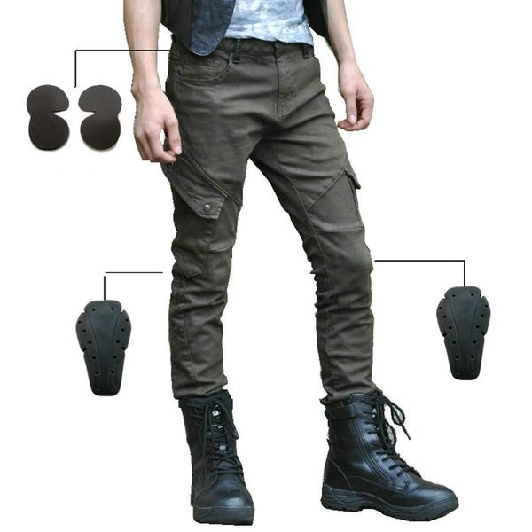 

2021 new men motorcycle riding moto jeans motocross racing cycling pants with 4 x ce armor knee hip protectors pads l95h