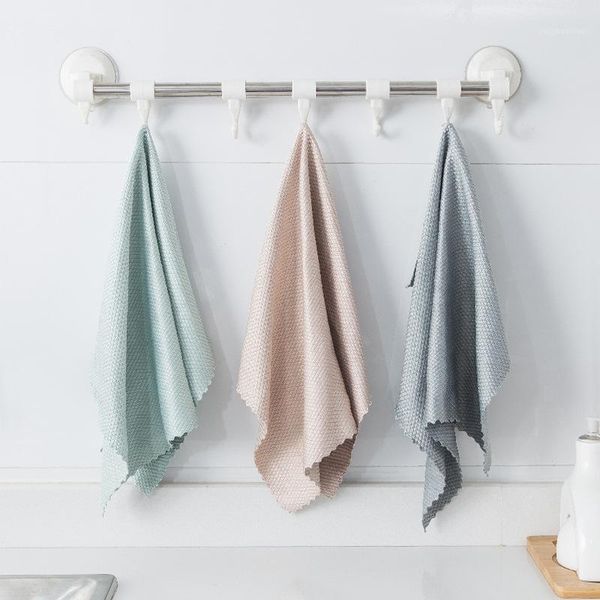 

cleaning cloths thickened 3p fish scale cloth wipe glass kitchen towel water absorption will not remove wool1