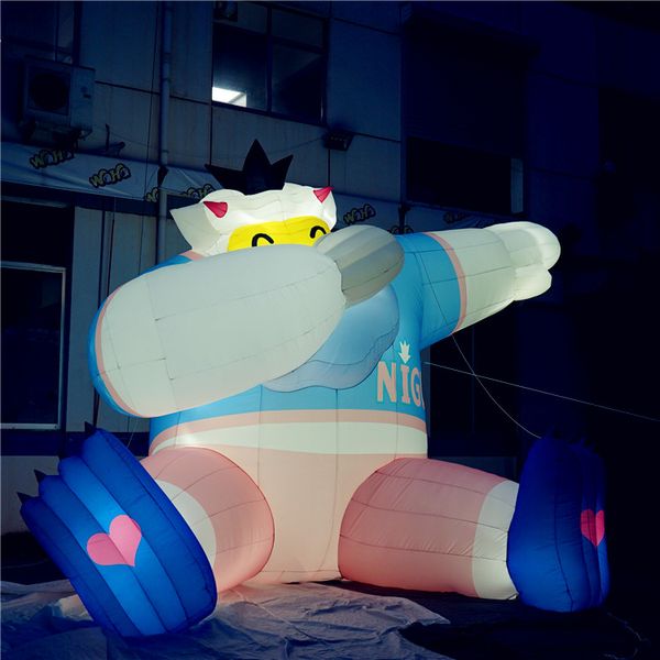 

giant inflatable monkey mascot with led strip and blower inflatables balloon with blower for city parade decoration
