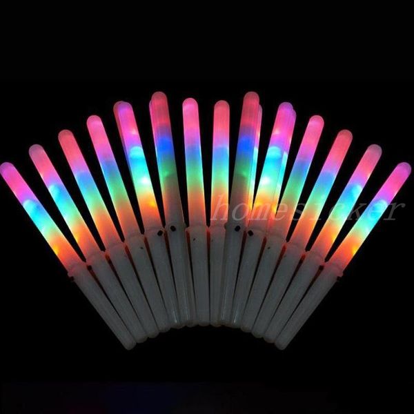 Yeni 28 * 1.75 cm Renkli LED Işık Sopa Flaş Glow Pamuk Şeker Sopa Vokal Konser Gece Partileri için Yanıp Sönen Koni