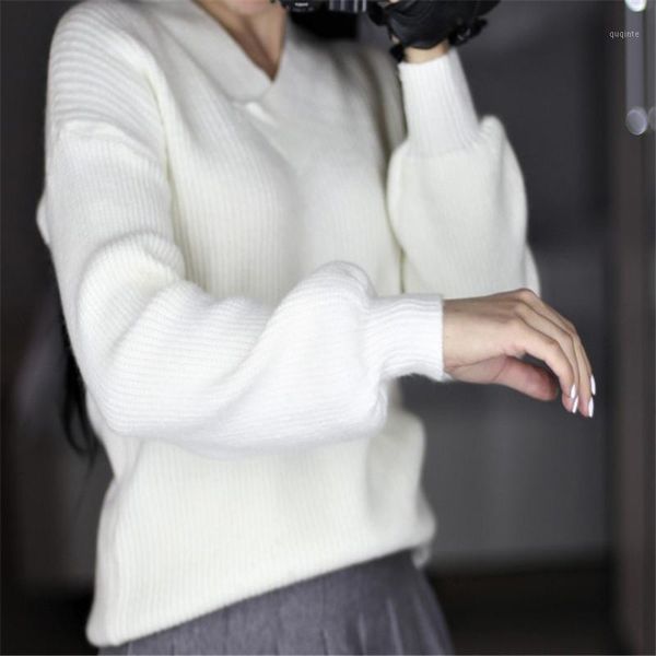 

winter sweater women oversize warm pullovers oversized sweater 2020 fall white v neck women's sweaters and pullovers jumper1, White;black