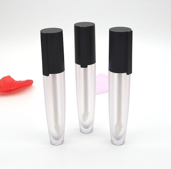 

5ml empty lip gloss tubes bottle frosted clear lip glaze tube,black cap diy cosmetic packing container