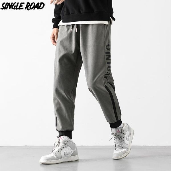 

singleroad mens sweatpants joggers men 2020 grey baggy hip hop harajuku japanese streetwear trousers korean harem pants for men1, Black