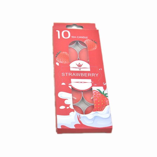 

new round scented candle with aluminum cup natural soy wax smokeless tea candle wedding party birthday candlestick decoration 10pcs