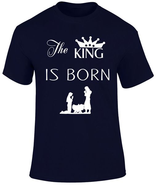 

summer tee shirt the king is born jesus christ saviour prince of peacel religious men t shirt o-neck t-shirt sport hooded sweatshirt hoodie