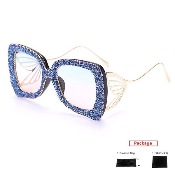 

sunglasses mimiyou oversize square women luxury diamond retro fashion lady brand uv400 eyeglasses shades, White;black