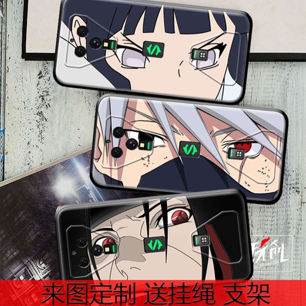 

bgrfnaruto black shark 3 mobile phone shell three generations of black sand 3pro protective cover, silicone anti falling, personalized frost