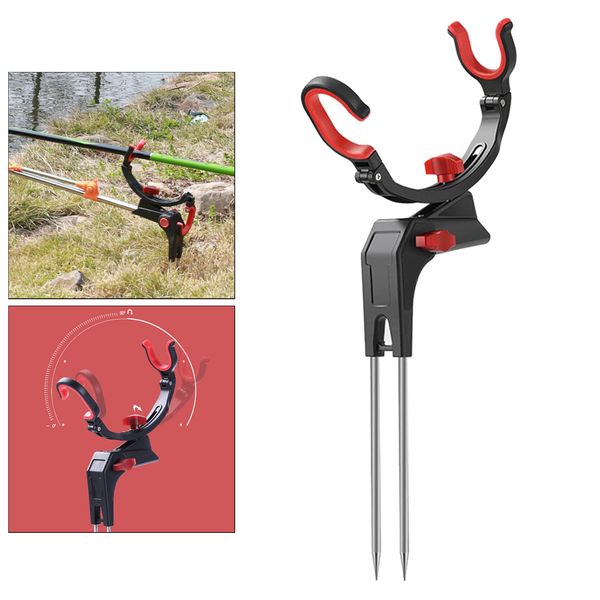 

adjustable aluminum fishing spinning rod pole holder ground insert support stand fishing rod holder rack