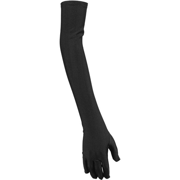 

lady satin gloves formal party festival long black, Blue;gray