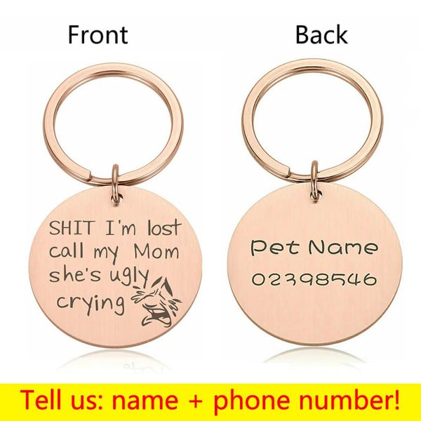 

dog tag personalized pet puppy cat id tag engraved custom dog collar accessories stainless steel name tag for dogs cats pink q bbyfvz