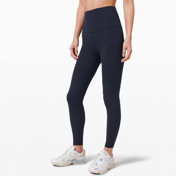 

new lulu stretch fitness women's sports tights high waist hip yoga pants, Black