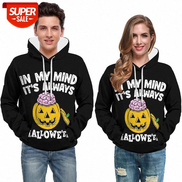 

halloween letter print sweatshirt fashion men funny pumpkin moon star snake hoodie hip hop hooded hoodies plus size #tn0o, Black