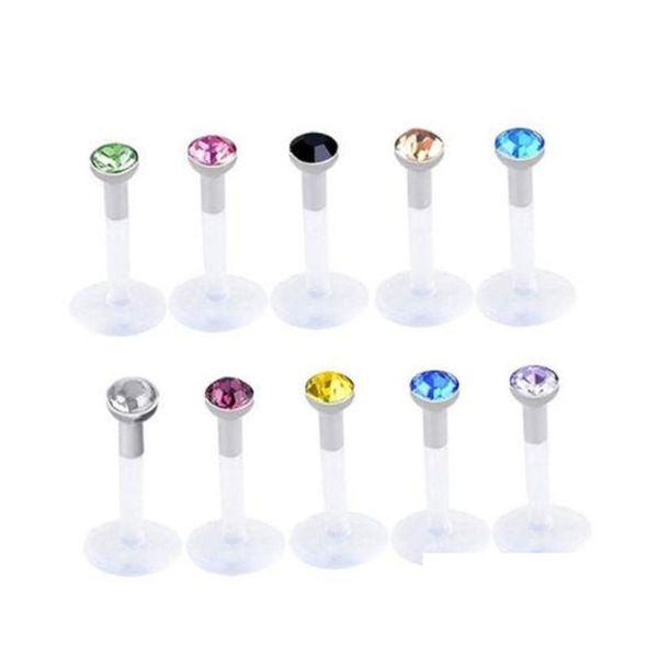 

2017 acrylic labert bar lip tongue ring ear bone rings earrings body pier sqciyo queen66, Black
