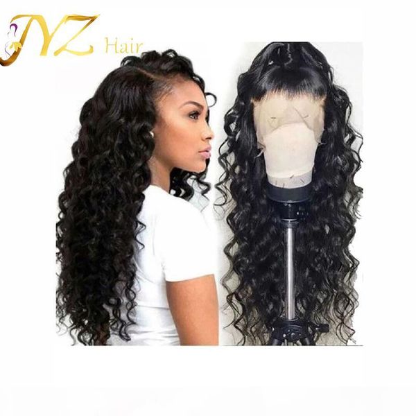 

свободные волны полный парики шнурка 130% плотность pre-щипковых с ребенком волос малазийский remy фронта шнурка человеческих волос парики д, Black;brown