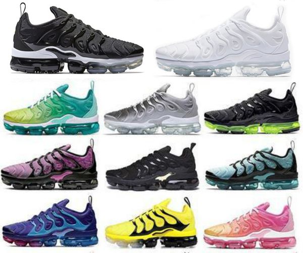 

size 13 sneakers tn plus all black triple white running shoes violet dip dye wolf grey cushion running shoes men women sports trainers