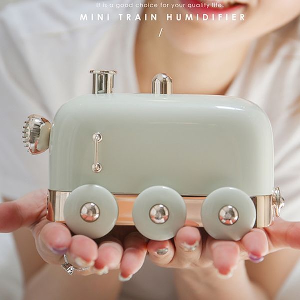 

mini train usb humidifier, deskpersonal portable humidifier, ultra quiet led night light function usb small diffuser for office