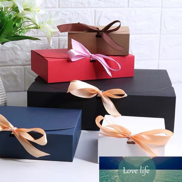 Новое прибытие Blank Крафт бумага Подарочная коробка Свадебный день рождения Одежда Упаковка коробка партии благосклонности конфеты торт Кондитерские коробки 5x