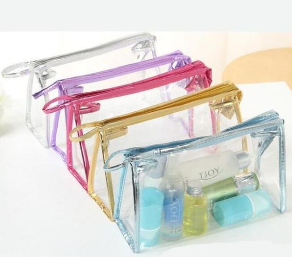 

transparent cosmetic bags pvc zipper clear waterproof makeup bag women travel toiletry storage bags makeup organ jllnci comb2010