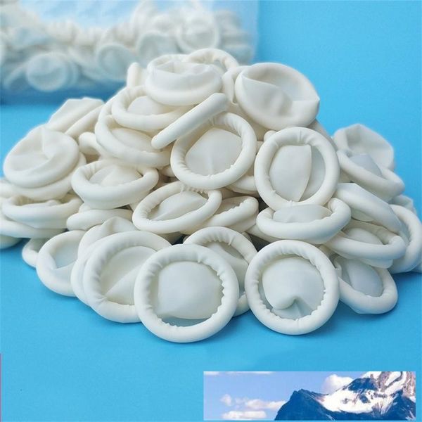 

100pcs natural rubber finger cots latex fingertip protective disposable gloves