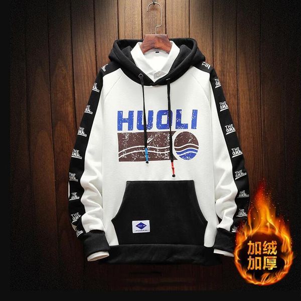 

autumn winter 2020 hoodie sweatshirt mens black white hip hop punk pullover streetwear casual fashion clothes plus oversize 5xl