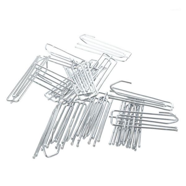 

20 pcs 6.9cm length silver tone stainess steel curtain pleat hook1