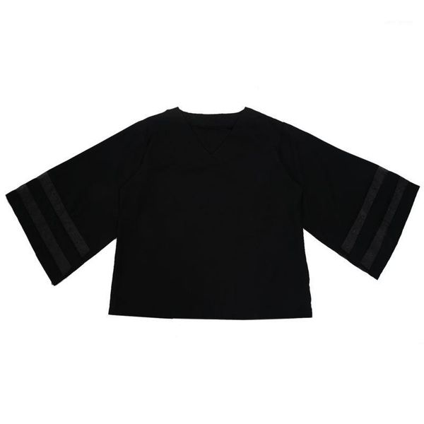 

summer fashion v neck women casual loose elegant patchwork mesh half sleeve blouse ladies office shirt ,black xxxl1, White