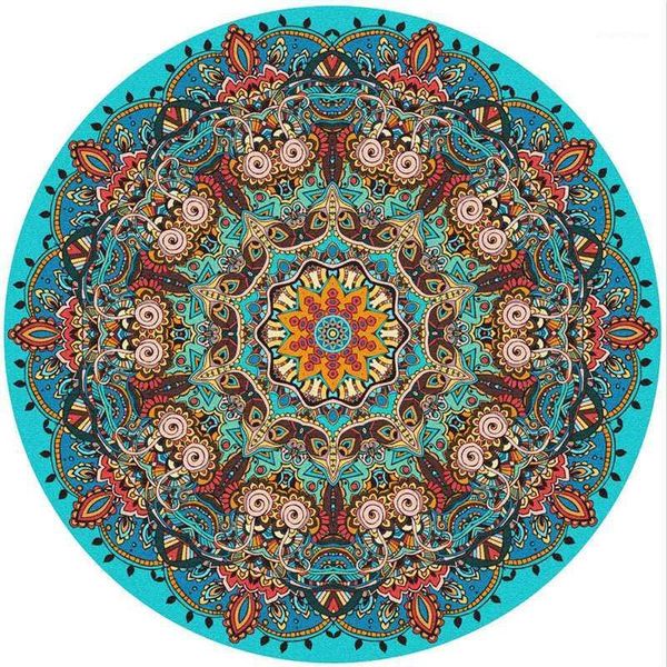 

american retro round carpet living room bedroom bedside rug nordic simple carpet turkish style washable rug home1