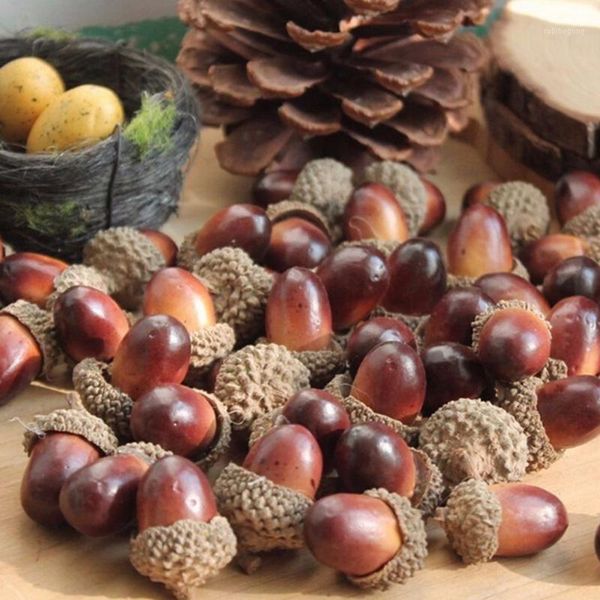 

christmas decorations 10pcs fake fruits artificial mini acorn oak foam nut ornaments home room party xmas decorative for home1