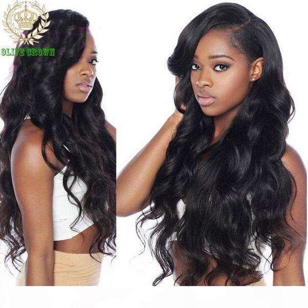 

long body wave glueless lace front human wig brazilian virgin hair glueless full lace wigs wavy remy hair lace wig baby hair, Black;brown