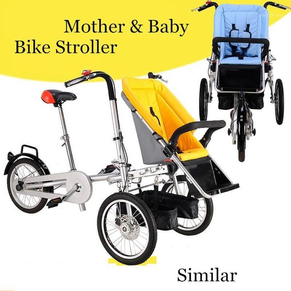 

strollers# travel bike for kids baby stroller cart bicycles mother ride two children bicycle strollers foldable trolley1
