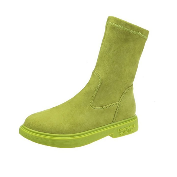 

2021 popular new arrival autumn winter woman suede warm short boots 2021 fashion non-slip round toe ankle boots women plus size, Black