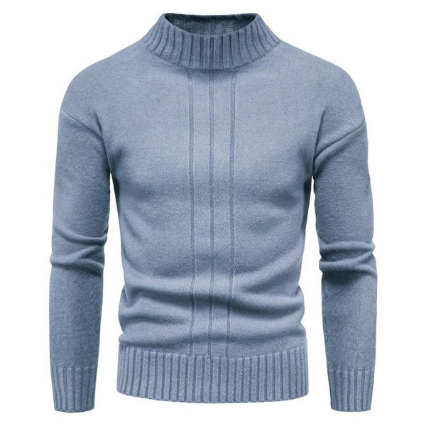 

turtleneck men autumn winter men's sweater brand casual solid half high collar sweater men fashion pullover knitted, White;black