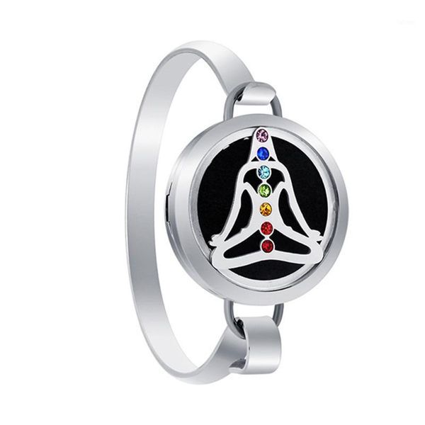 

cdybox women stainless steel locket perfume hollow bracelet for girls1, Black