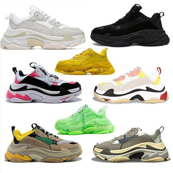 

2020 fashion paris triple-s shoes low platform sneakers triple s mens casual women casual sports trainers chaussures 36-45, Black