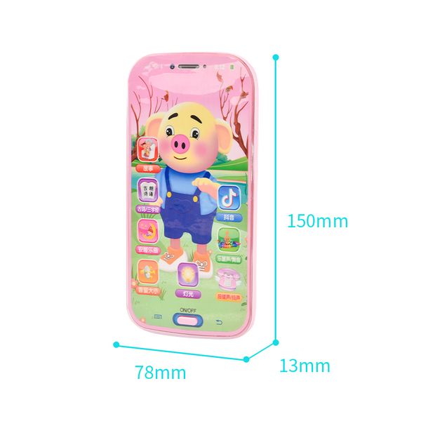 

new kid touch screen smartphone blue cutes pig tablet phone toy for children to play gifts