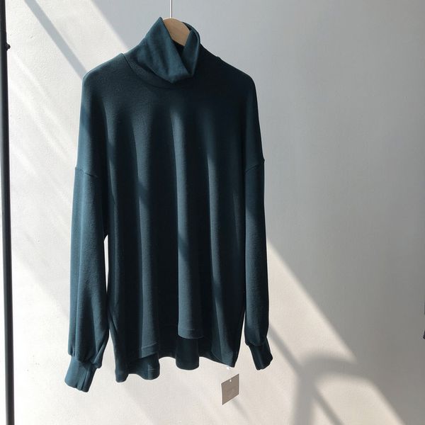 

2021 new spring basic shirts turtleneck long sleeve t shirt harajuku casual for cotton blend women tees snlt, White