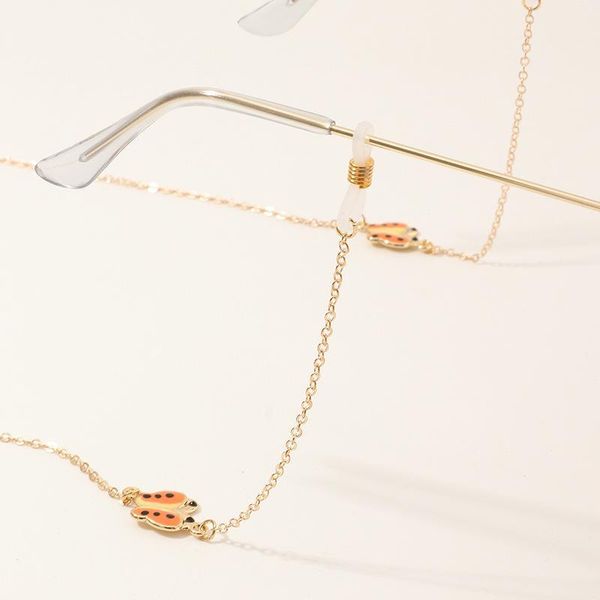 

2 pcs set gold color fashion butterfly glasses chain cute letter love neck chain sunglasses chain glasses lanyard accessories h jllgyi