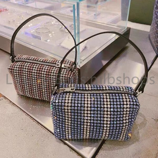 

aw luxurys designer women crystal diamante handbags metallic beads shoulder bags glitter diamonds lady axillary bag baguette bag