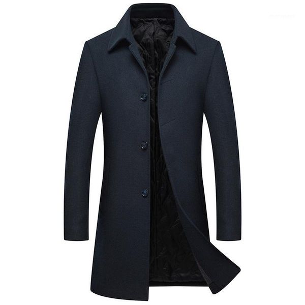 

2018 long thick slim mens wool coats and jackets1, Black