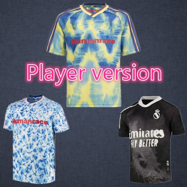 

hrfc jerseys man utd real madrid 2021 player version human race collection hu soccer shirts men customized football uniforms, Black;yellow