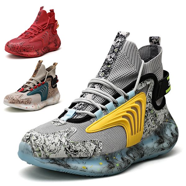 

2020 non-brand men sport shoes black red white gray blue splash ink mens trainers fashion sports sneaker 40-47, Black;white