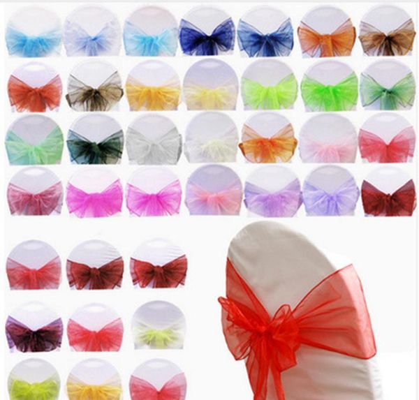 

eco-friendly 18*275cm organza chair cover sashes sash sashe bow covers wedding party decorate banqu bbyevh sweet07