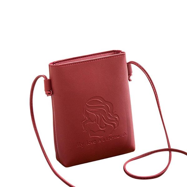 

candy color one shoulder small messenger phone bag embossing purse mini cross body bolsos mujer de marca famosa#75