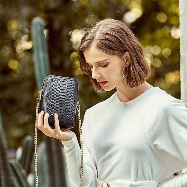 

moditin горячие натуральная кожа качества сотовый телефон сумка новое прибытие девушки мешок плеча довольно цепи ремень сумки женщины crossb