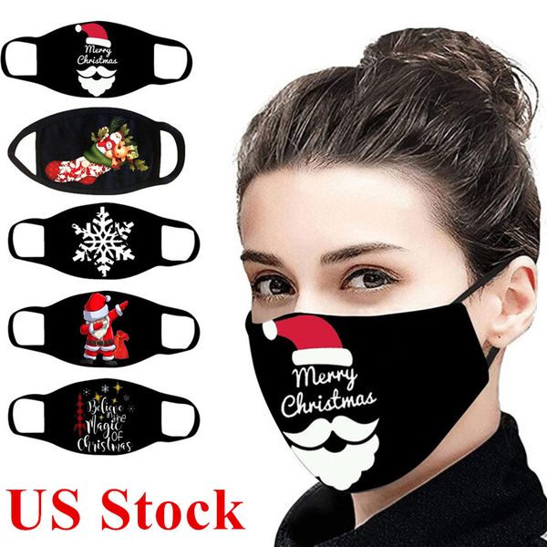 

fast delivery prints face mask washable earloop faceless printed christmas mask masque for face cosplay reusable outdoor party masks fy9246