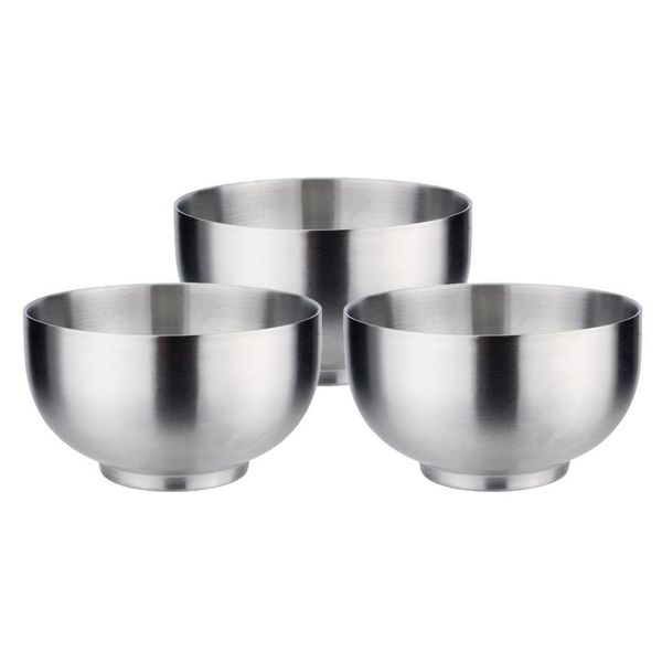 

3 pcs 304 stainless steel bowls soup rice dish snack serving bowl set for kids toddlers rwigm